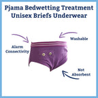 Pjama Bedwetting Treatment KIT - Unisex Briefs Underwear (purple) & Alarm