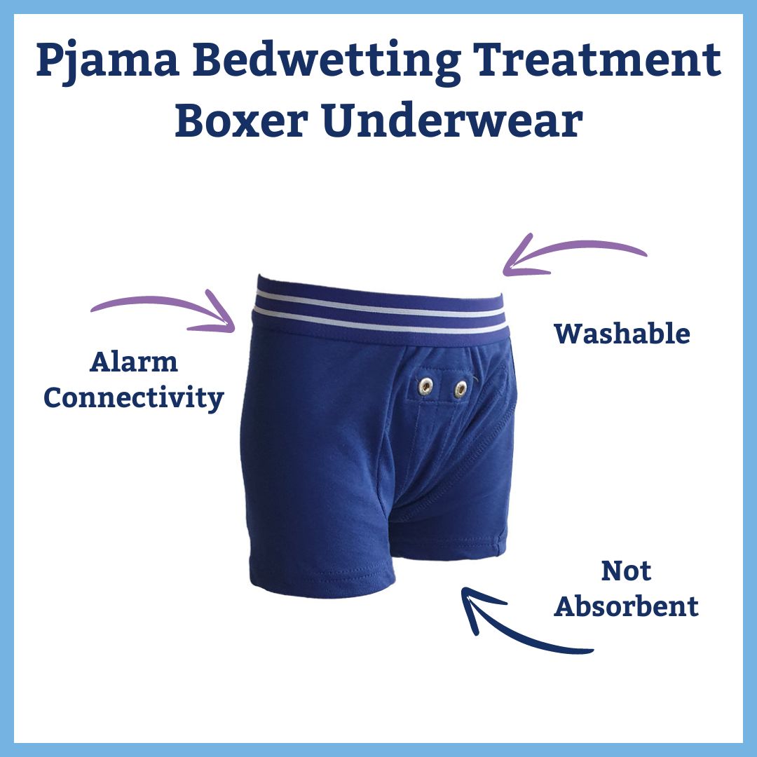 Pjama Bedwetting Treatment KIT - Boxer Underwear (dark blue) & Alarm